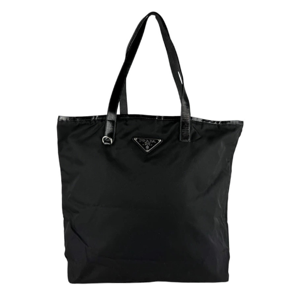 Prada Tessuto Saffiano Leather Shoulder Bag Black